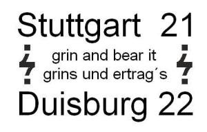 so nicht | Verneingungszeichen, Neinzeichen | Stuttgart 21 - Duisburg 2022